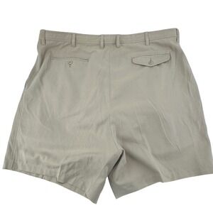 Nat Nast Shorts Men 42 Tan‎ Pleated Chino Relaxed Fit Luxury Silk Cotton Vintage